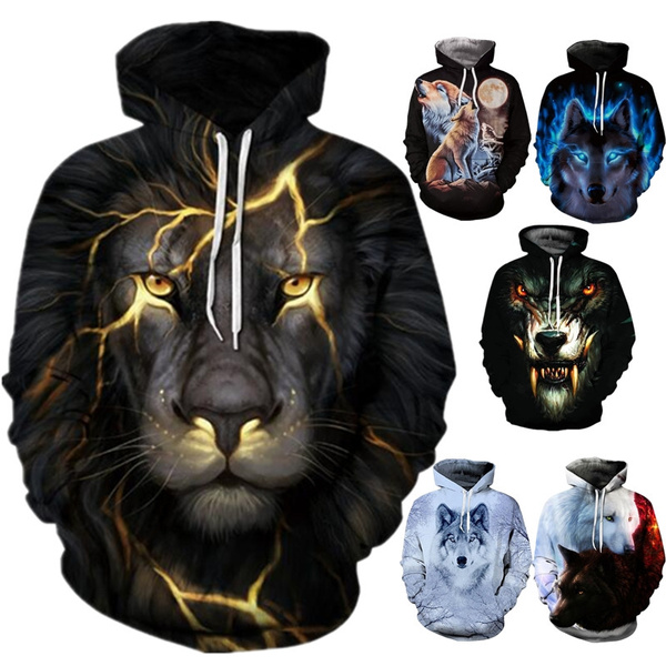 cool animal moletom com capuzs