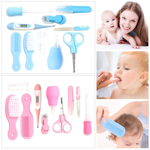 6/8/10 pcs Newborn Kids Nail Scissors Baby Safe Health Care Kit Hardware  Manicure Hair Thermometer Nail Clippers Care Tools