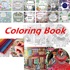 Secret Garden Series Fun Adults / Kids Painting Coloring Book Stress Relief Coloring Book Mandalas Animals Wonderland Art Books