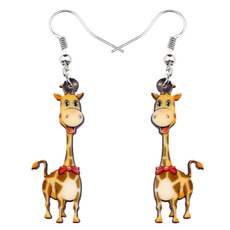 bowknot, earringsdrop, Moda, giraffeearring