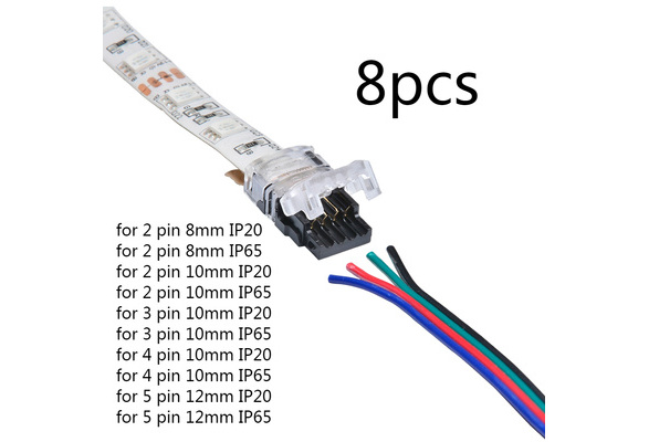 1x 2Pin PCB Connector Solderless For Single Color 3528 5050 5630 Led Strip Light 