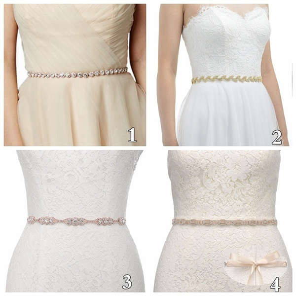 bridesmaid belts rose gold