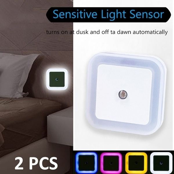 Plug-in US EU Auto Sensor Control LED Night Light Lamp for Bedroom Hallway 