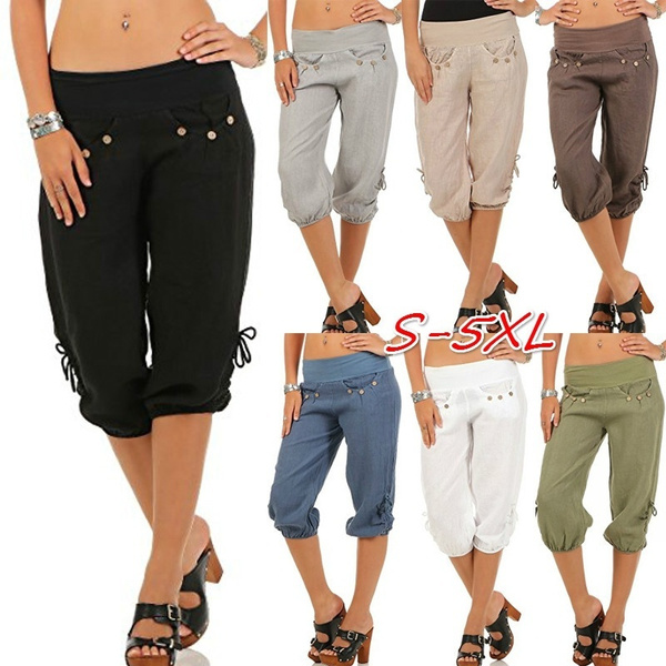 7 Colors Women Fashion Loose Beach Pants Casual Slim Waist Bodycon ...