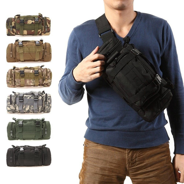 Waterproof Nylon Men Fanny Pack Tactical Hiking Outdoor Camping Waist Bag 