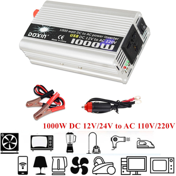 DOXIN 1000W Car DC 12V to AC 110V Power Inverter Charging Adapter Converter 