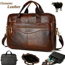 Hot Sell Large Capacity Men Genuine Leather Business Handbag Cowhide Messenger Bag Travel Shoulder Bag Outdoor