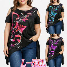 Plus size top, ファッション, loose top, shortsleevetop