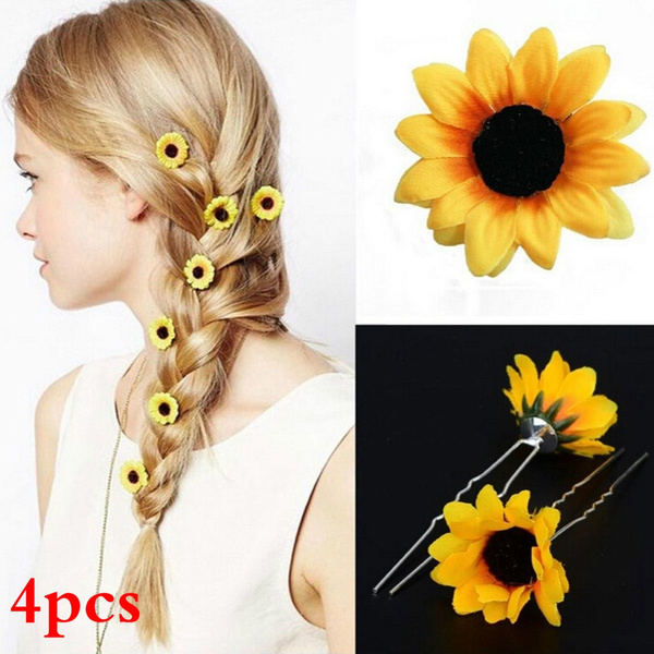 Sunflower clips for clearance hair