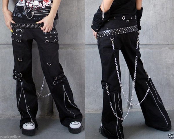 Men Punk Gothic womens mens harem pants Trousers hip hop Casual