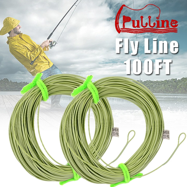 PULLINE Fly Line WF 2/3/4/5/6/7/8F Fly Fishing Line 100FT Weight Forward Floating Green Fly Fishing Line | Wish