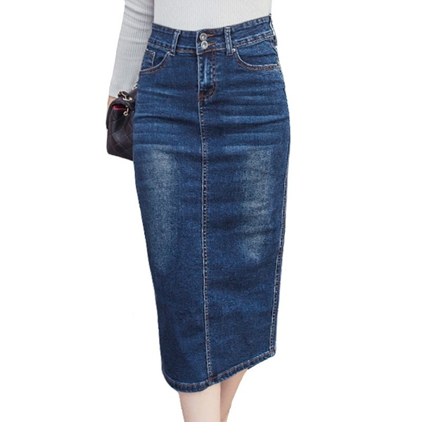 Denim light wash Blair Button Through Denim Skirt | Best&Less™ Online