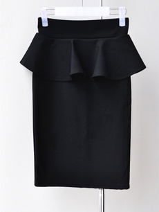 black skirt, Mini, Plus Size, ruffle