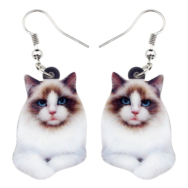 siamese cat earrings