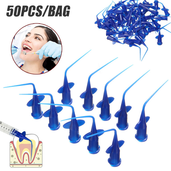 50pcs New Dental Disposable Syringe Tip Dental Irrigation Tips For