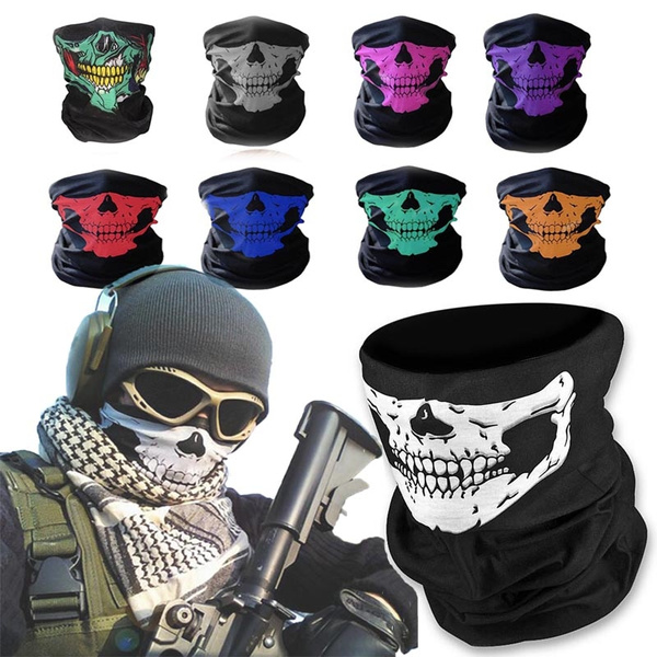 Multifunctional Skull Bandana Headwear Helmet Headband Face Mask Neck ...