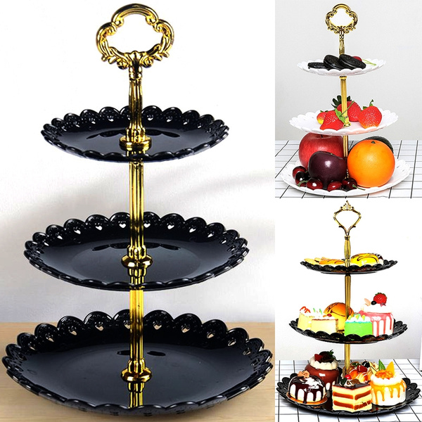 Cake Plate Double Cake Stand Wedding Dessert Table Display Shelf Storage  Tray Ceramic Tray Cake Stands