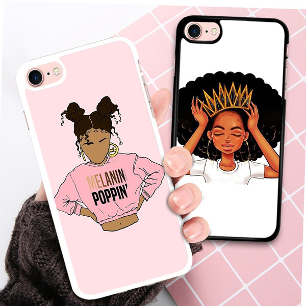 Melanin Poppin Aba Black Girls Phone Case Printed Hard IPhone