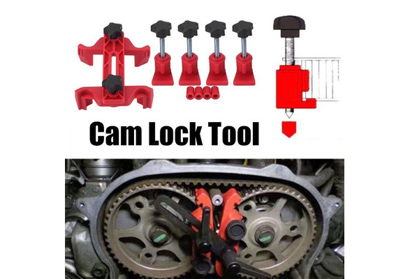 Universal Dual Cam Clamp Camshaft Locking Tool Kit 9pcs Car Auto Dual Cam Clamp Camshaft Engine Timing Sprocket Gear Locking Tool Kit