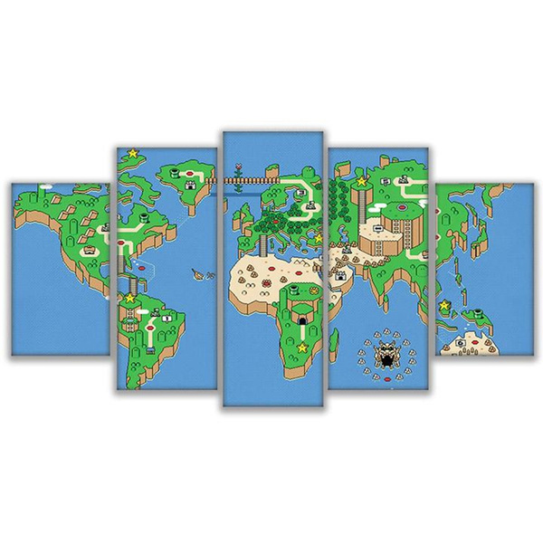 Super Mario World Map Poster