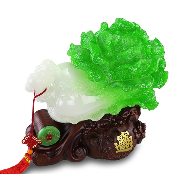 Resin Lucky wishful cabbage decoration feng shui decorative craft gift 