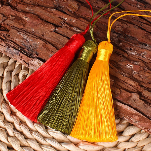 5pcs/lot 8cm Silk Tassel Fringe Sewing Bang Tassel Trim Key Tassels for