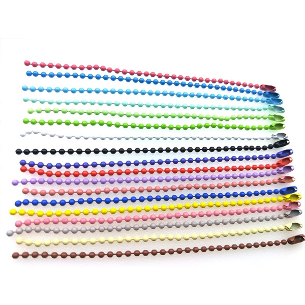 30psc/Lot Bulk Colorful 2.4mm Ball Ball Bead Chain Ball Chains with