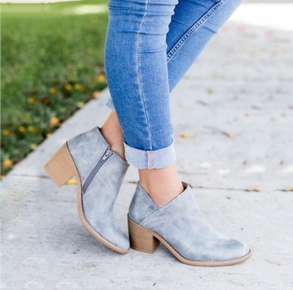 otoño mujeres mariposa-Nudo Chelsea Botas Slip-On Med tacones altos zapatos  puntiagudos Mujer Botas Mujer talla 34-43 | Wish