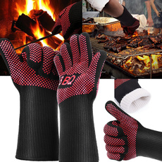662°F Heat Proof Resistant Oven BBQ Gloves Kitchen Cooking Silicone Mitts