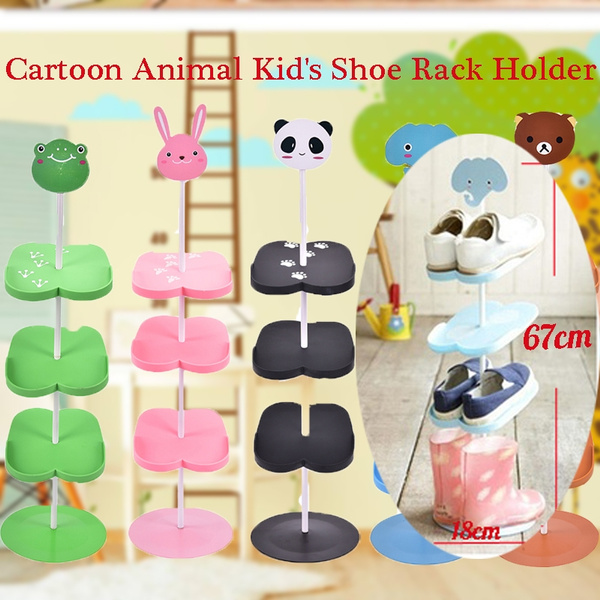 4 Tiers Lovely Cartoon Animal Kid S Shoe Rack Holder Portable Stand Storage Organizer Wish