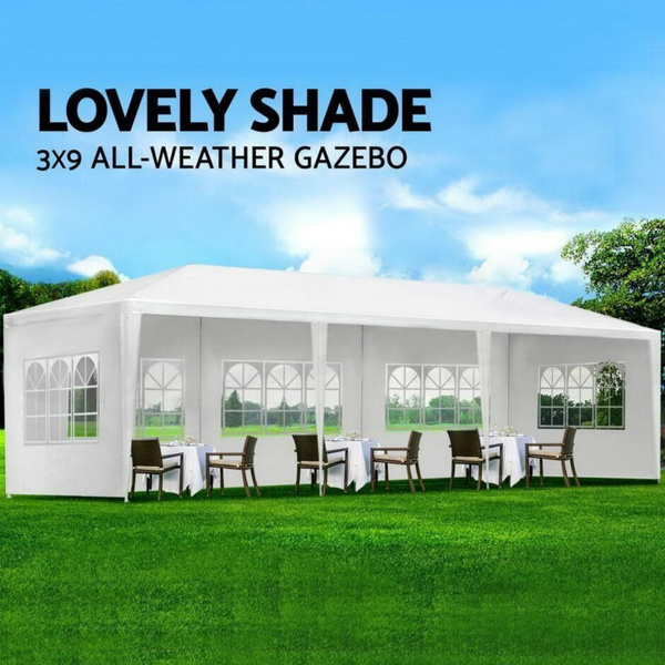 10 x30 Outdoor Canopy Heavy Duty Party Wedding Tent White Gazebo Pavilion w 8 Side Walls Wish