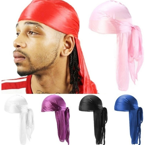 Silk Durag Long Tail, Bandana Pirate Durag, Durag Cap Men