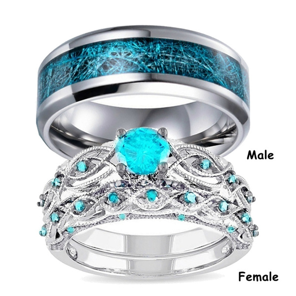 His and hers on sale promise ring set