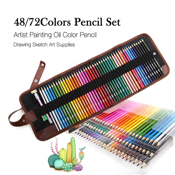 Colored Pencils,72 Colors Set,Soft Core,Oil Based,Drawing Pencils for  Sketching