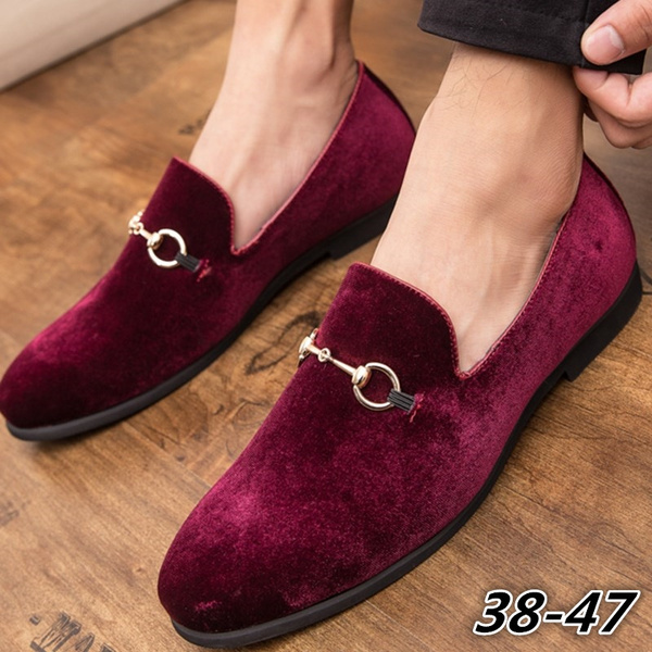 wine red loafers mens