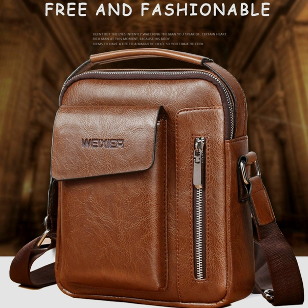 Men Shoulder Messenger Bag Male Leather Crossbody Bags Man Travel Briefcase New