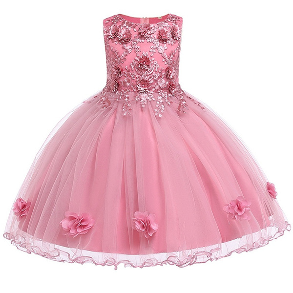 2-10 Years Kids Dresses for Girls Embroidery Beading Tutu Kids Clothing ...