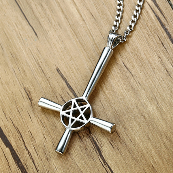 Titanium Memorial Cross Pendant - Mens Custom Necklaces - Maven Metals