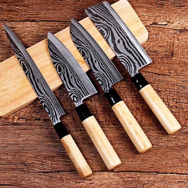 Japanese Knives Set Kitchen Chef Knives Salmon Sushi Sashimi Knife Cleaver  Cooking Knives Set