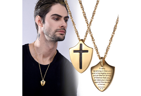 Full Armor Of God Shield Necklace,Pendant,Catholic,Christian