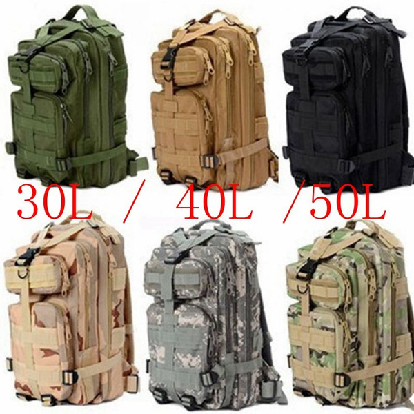 30L/50L 1000D Nylon Waterproof Trekking Fishing Hunting Bag Backpack  Outdoor Military Rucksacks Tactical Sports Camping Hiking