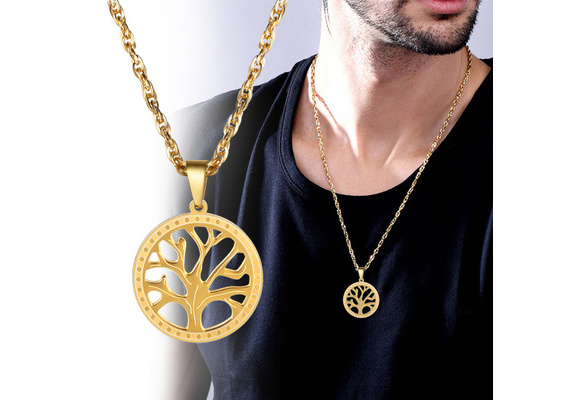 Mens tree deals of life pendant