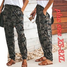 Casual Camouflage Printed Harem Trousers Plus Size XS-8XL Long Pants Women Fashion Loose Autumn Pants