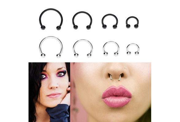 10x Body Piercing Jewelry Horseshoe Septum Piercing Nose Lip Ring Ear Smiley Bar 10x Body Piercing Jewelry Horseshoe Septum Piercing Nose Lip Ring Ear Smiley Bar