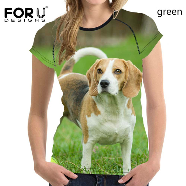 dog print t shirts for womens