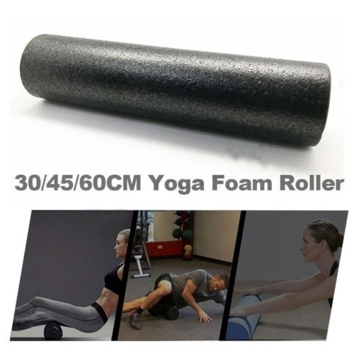 Black Extra Firm High Density Foam Roller Muscle Back Pain Trigger Yoga Massage 