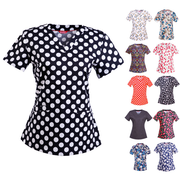 polka dot scrub top