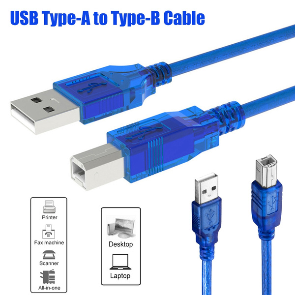 Camera Type A Male To B Male Sync Data Cord Scanner Wire USB 2.0 Printer Cable 
