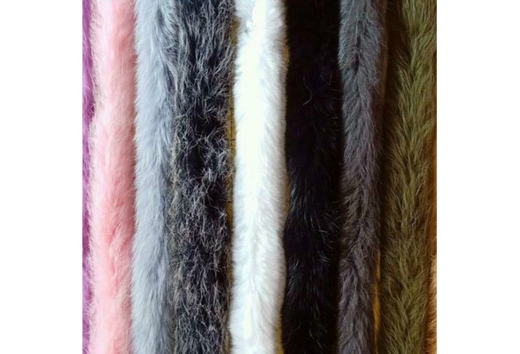 Rabbit Hair Fur Trims Tape Pelt Strip Fluffy Plush Sew Fabric DIY Soft Hood Cuff Rabbit Hair Fur Trims Tape Pelt Strip Fluffy Plush Sew Fabric DIY Soft Hood Cuff