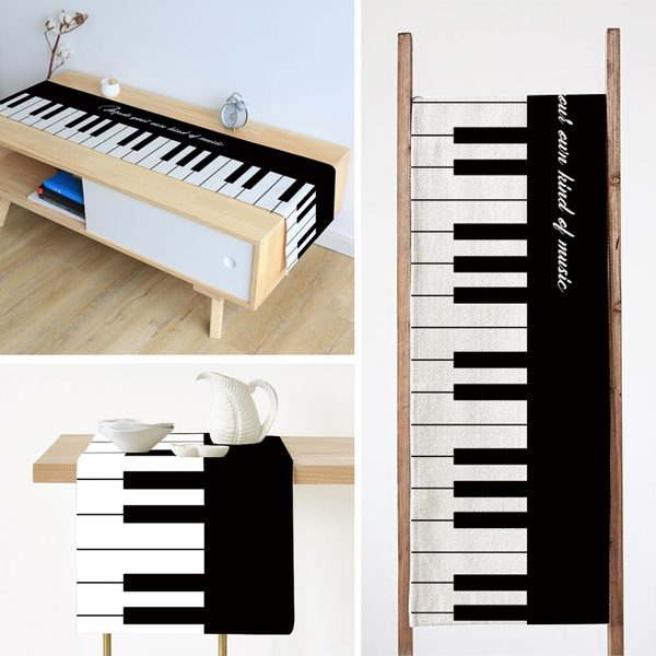 piano keyboard table runner